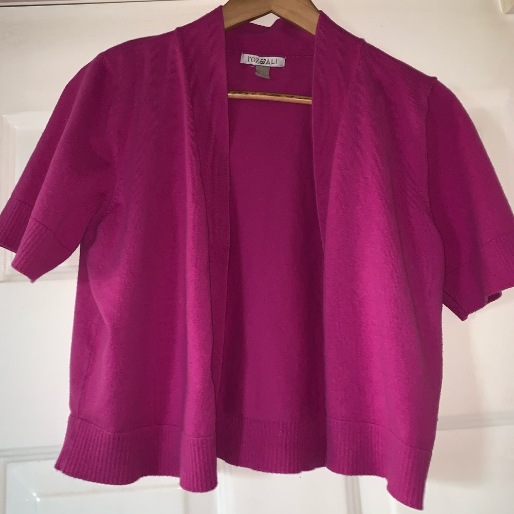 Roz & Ali pink shrug size Large